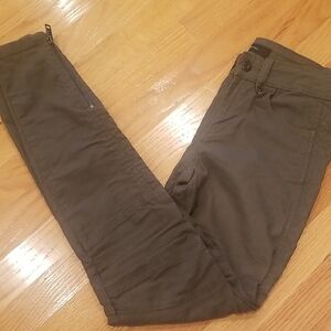 Diesel olive Skinny Pants with Zipper Detail